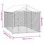 vidaXL Perrera de exterior con techo acero galvanizado plata 3x9x2,5 m, , large indicador imagen numero 7